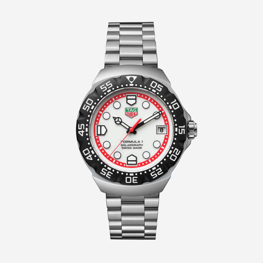 TAG Heuer Formula 1 Solargraph 38mm aço com bracelete em aço