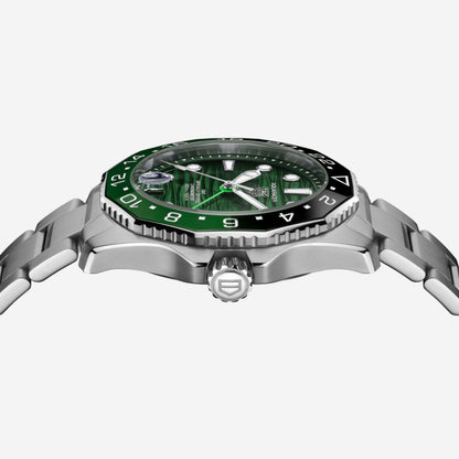 TAG Heuer Aquaracer Professional 300 GMT 42mm aço com bracelete em aço