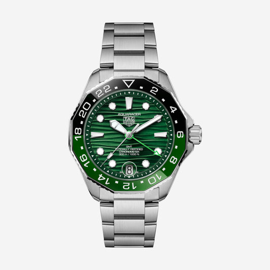 TAG Heuer Aquaracer Professional 300 GMT 42mm aço com bracelete em aço