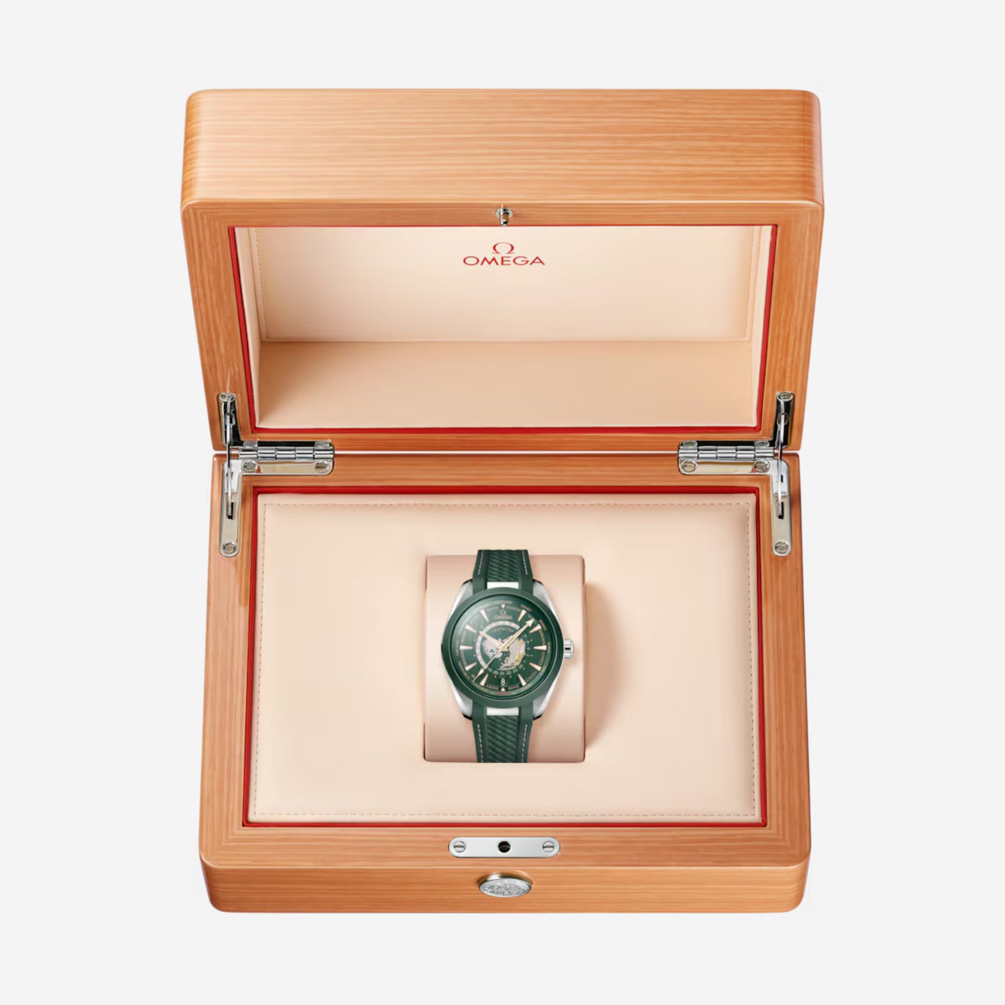 Seamaster Aqua Terra Worldtimer 150M Rio 43mm aço com bracelete de borracha