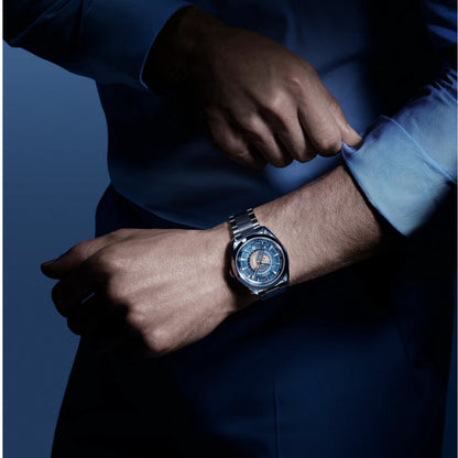 Seamaster Aqua Terra Worldtimer 150M Shanghai 43mm aço com bracelete em aço