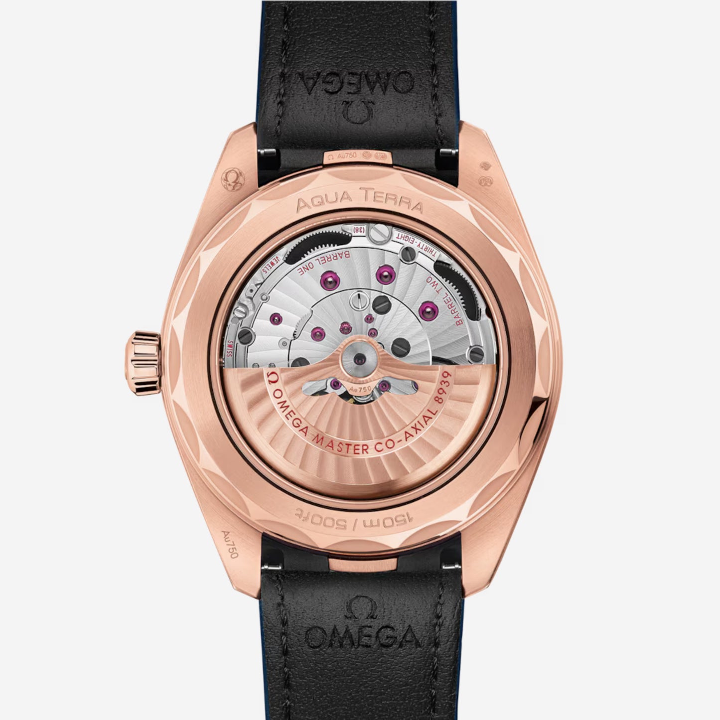 Seamaster Aqua Terra Worldtimer 150M Paris 43mm aço com bracelete de couro