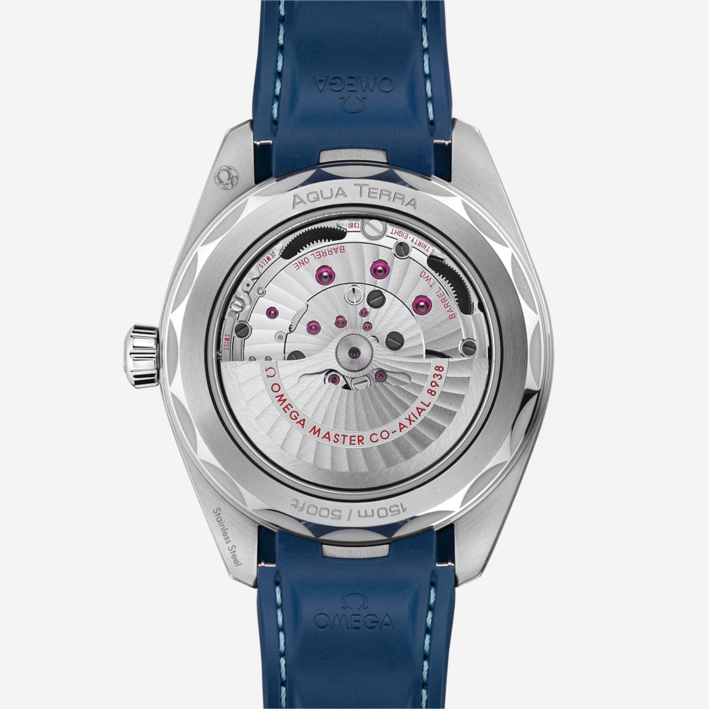Seamaster Aqua Terra Worldtimer 150M Tokyo 43mm aço com bracelete de borracha