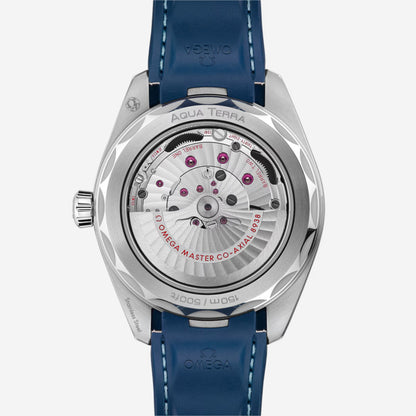 Seamaster Aqua Terra Worldtimer 150M Tokyo 43mm aço com bracelete de borracha