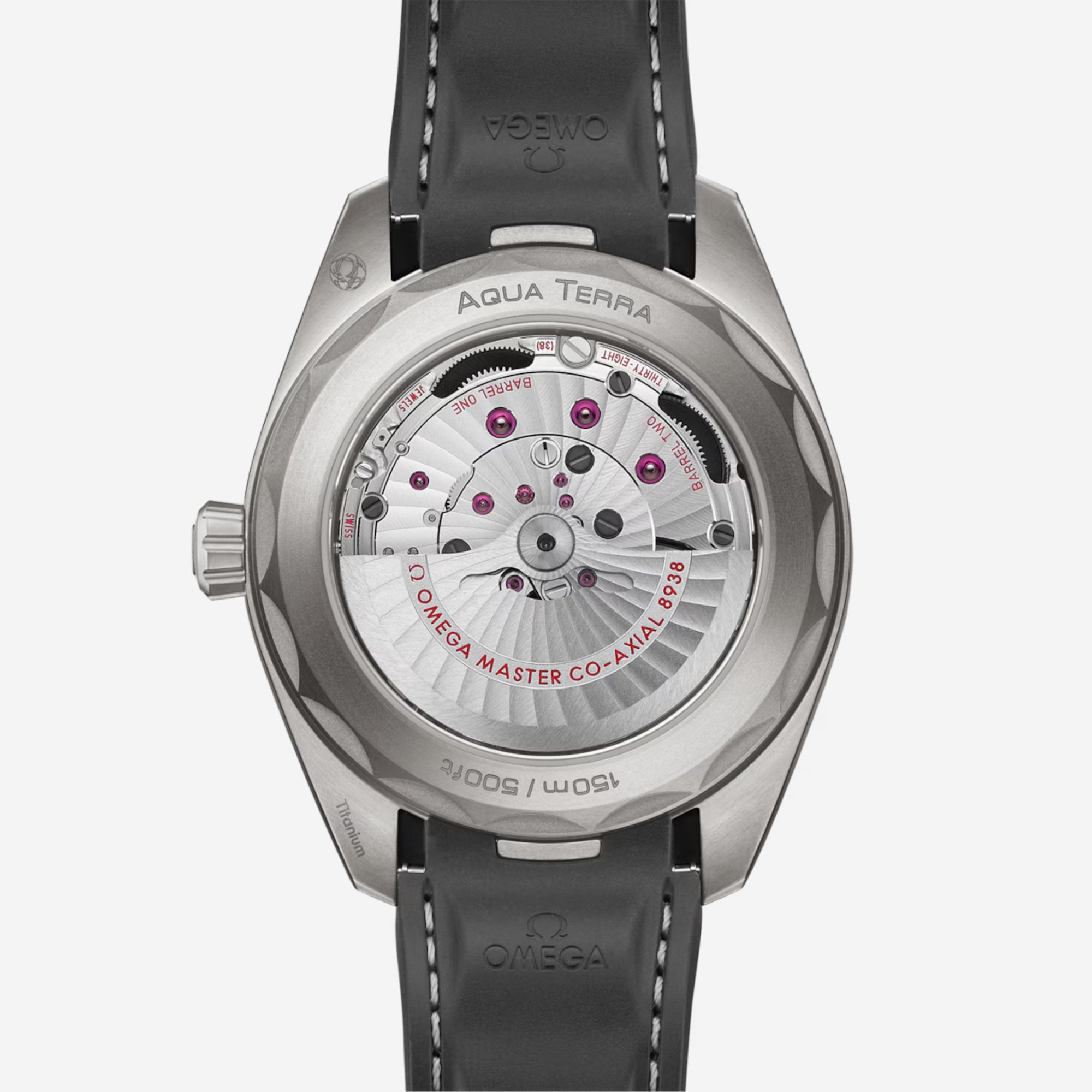 Seamaster Aqua Terra Worldtimer, 43 mm, aço em bracelete de borracha