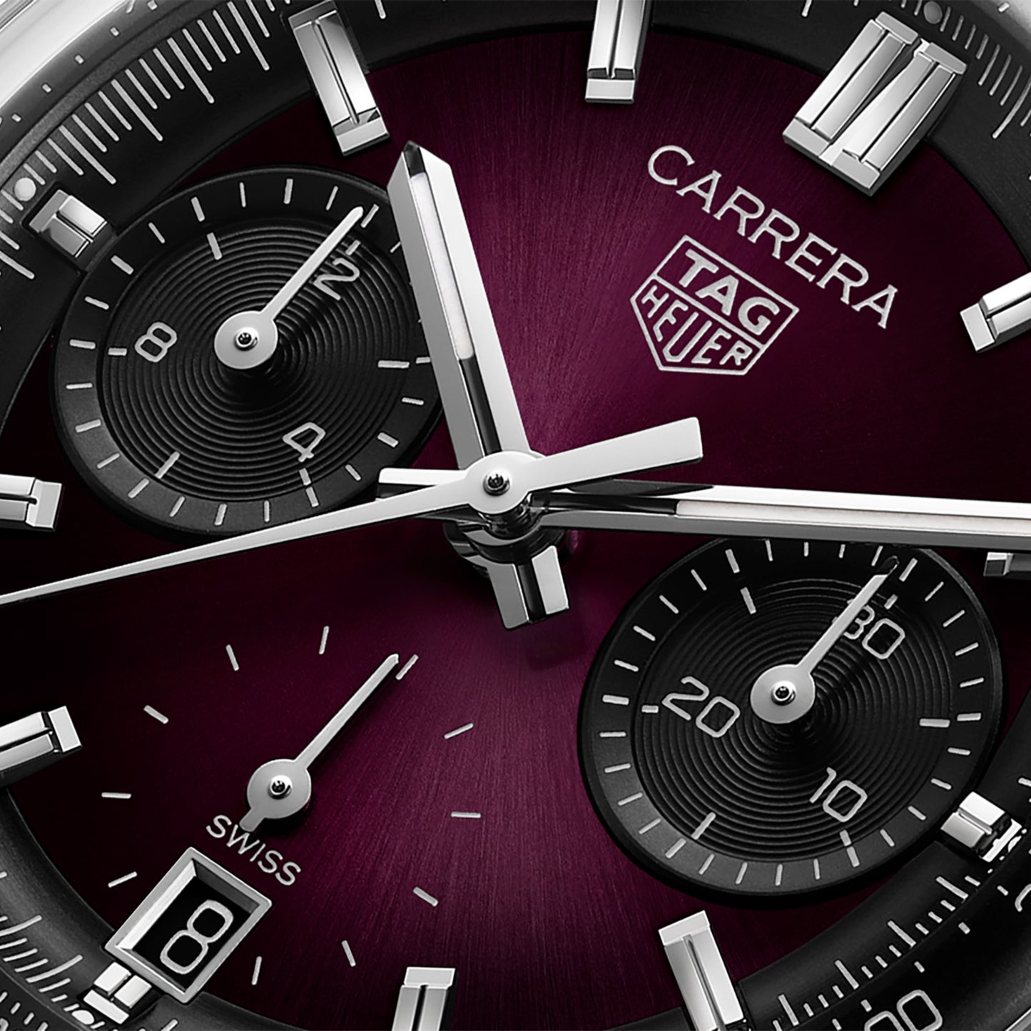 TAG Heuer Carrera Chronograph 39mm aço com bracelete de couro