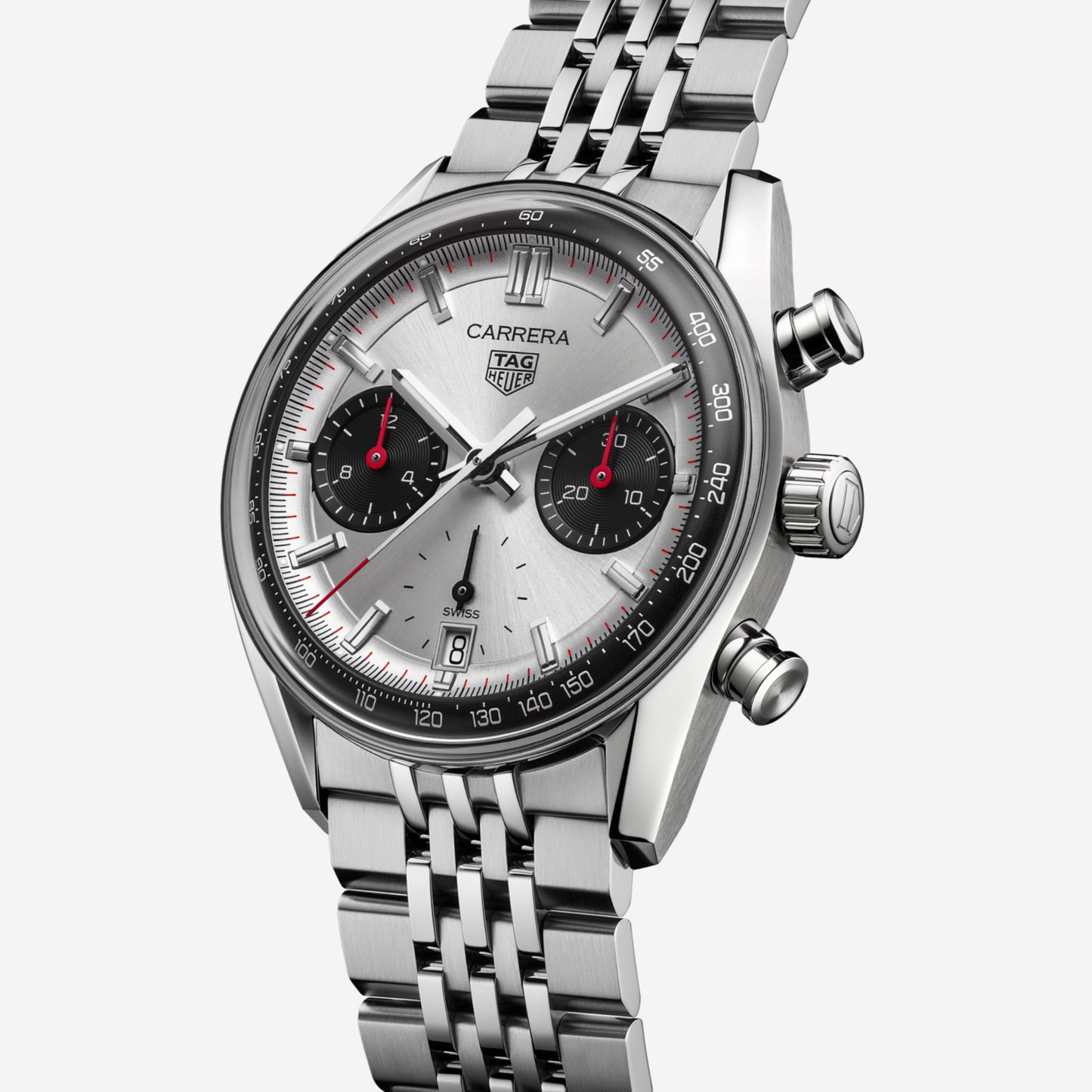 TAG Heuer Carrera Chronograph 39mm aço com bracelete em aço