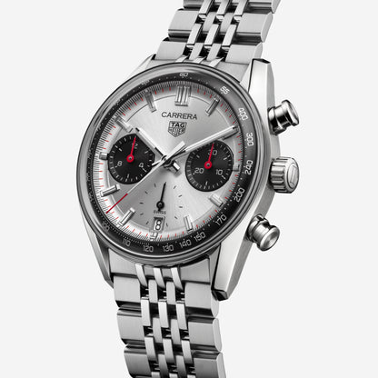 TAG Heuer Carrera Chronograph 39mm aço com bracelete em aço