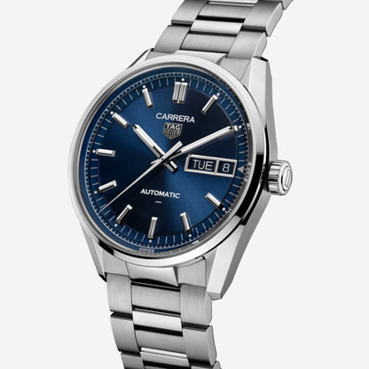 TAG Heuer Carrera Day-Date 41mm aço com bracelete em aço