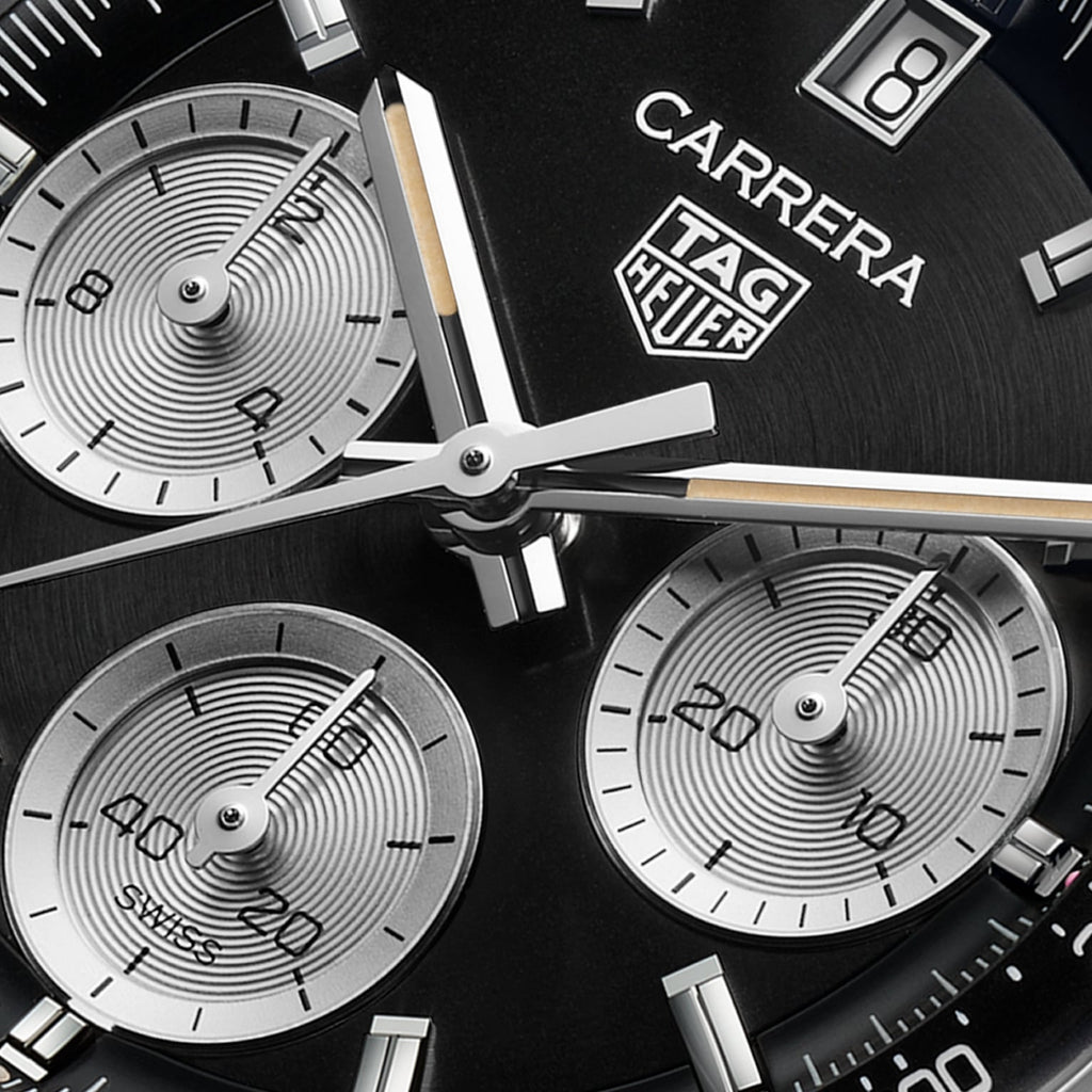 TAG Heuer Carrera Chronograph, 39 mm, aço em aço