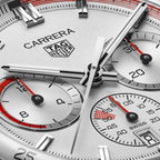 TAG Heuer Carrera Chronosprint x Porsche, 42 mm, aço em bracelete de couro