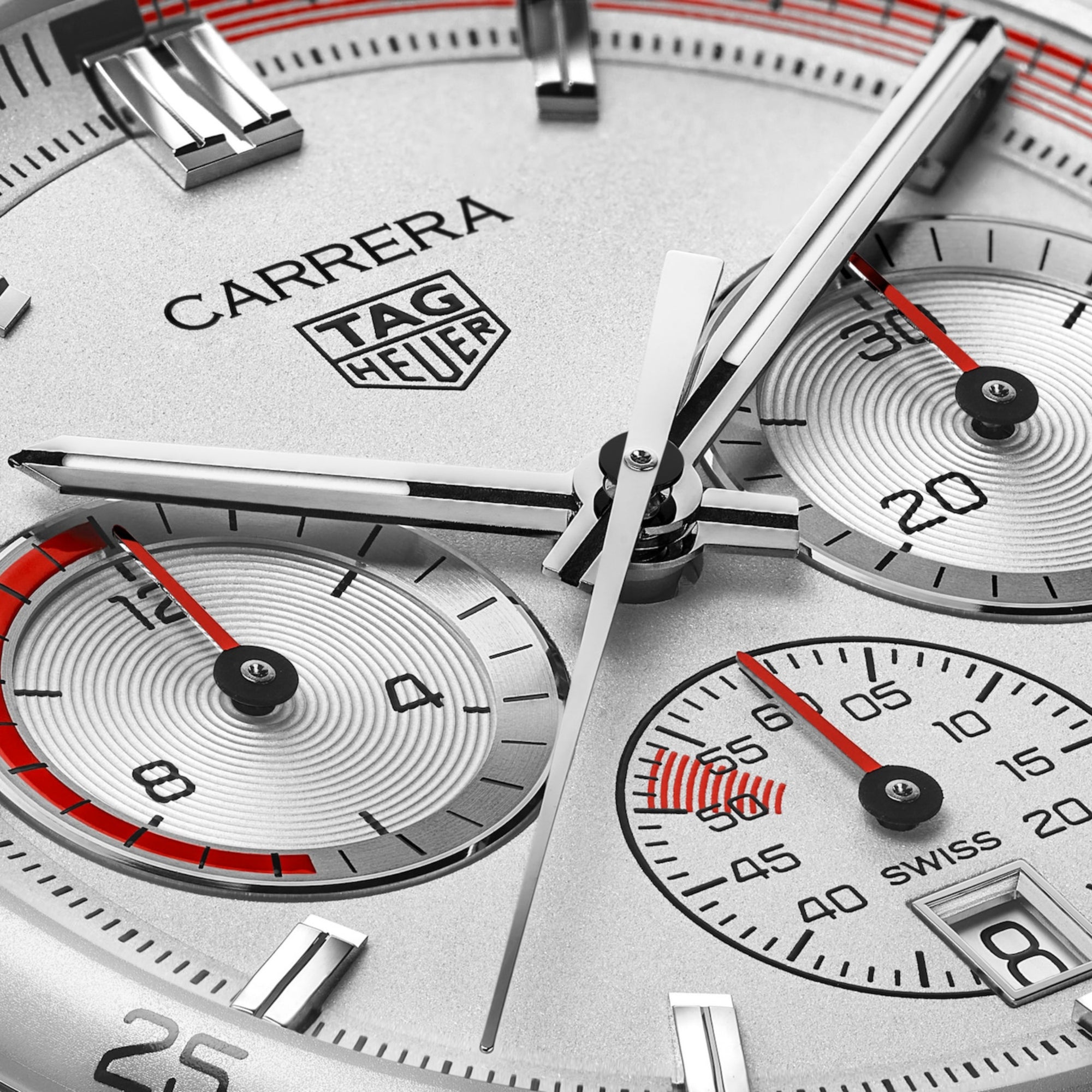 TAG Heuer Carrera Chronosprint x Porsche, 42 mm, aço em bracelete de couro