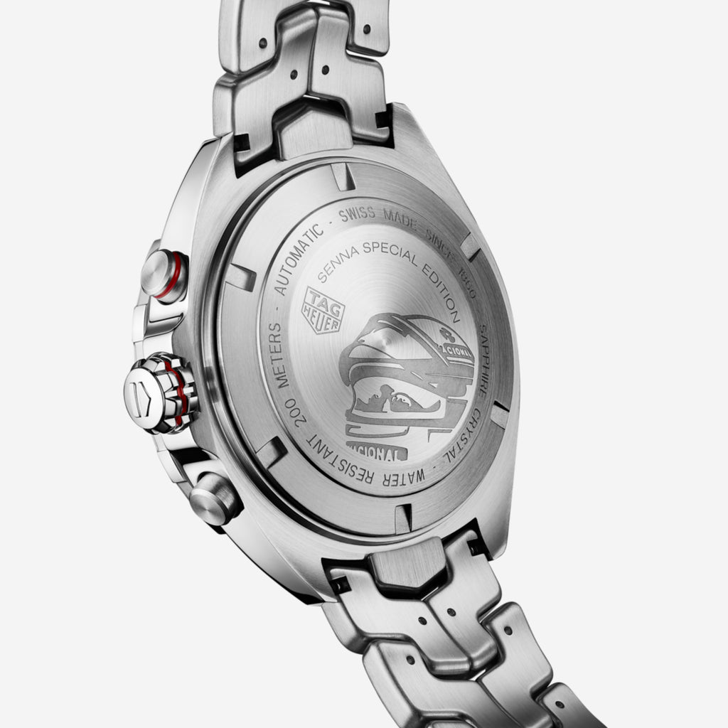 TAG Heuer Formula 1 Chronograph x Senna, 44 mm, aço em aço