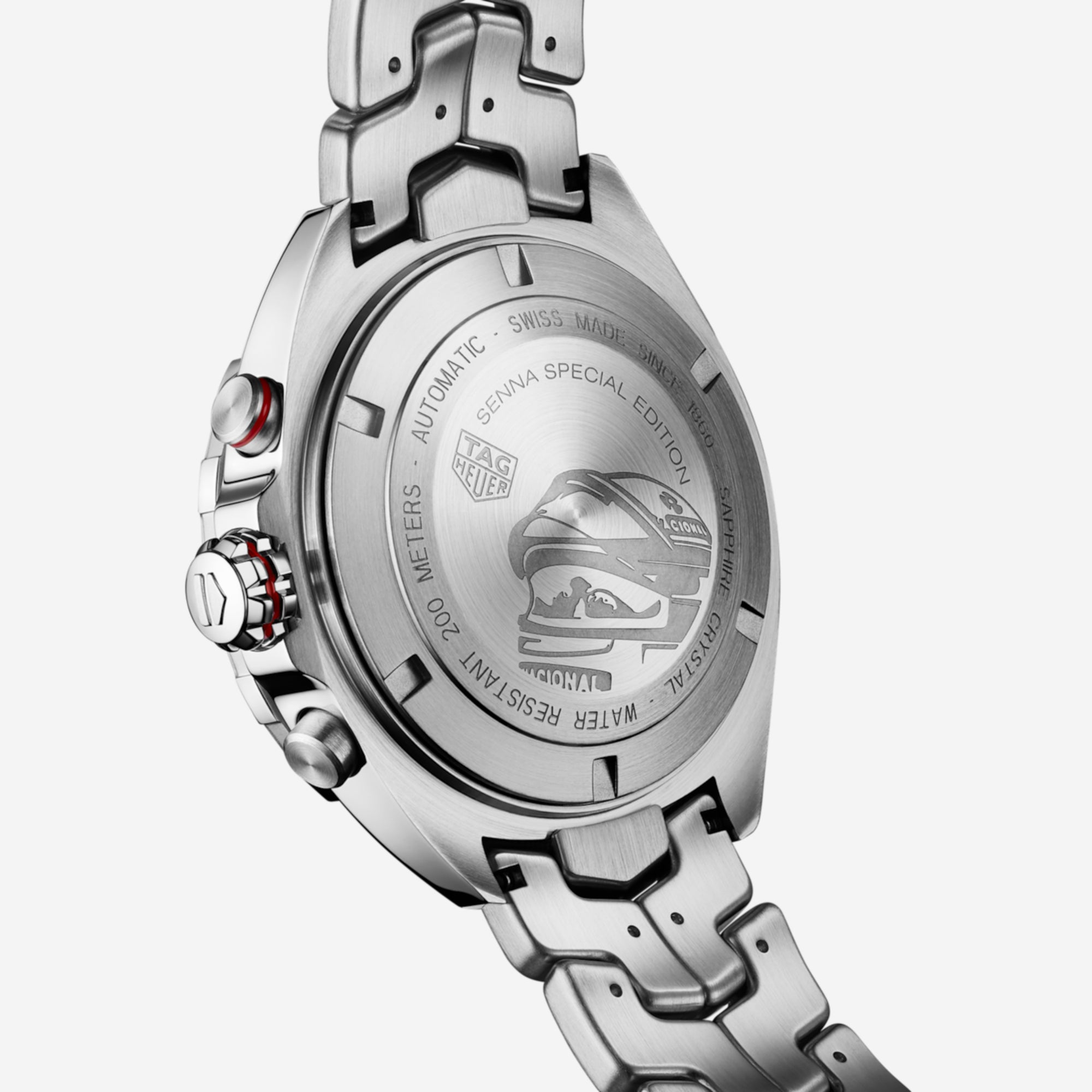 TAG Heuer Formula 1 Chronograph x Senna, 44 mm, aço em aço